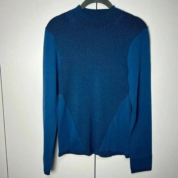 Victor Alfaro Royal Blue ribbed sweater size M - Picture 1 of 6